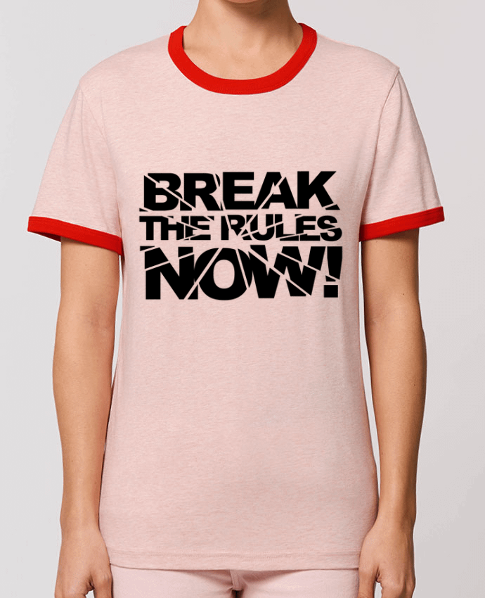 T-Shirt Contrasté Unisexe Stanley RINGER Break The Rules Now ! por Freeyourshirt.com