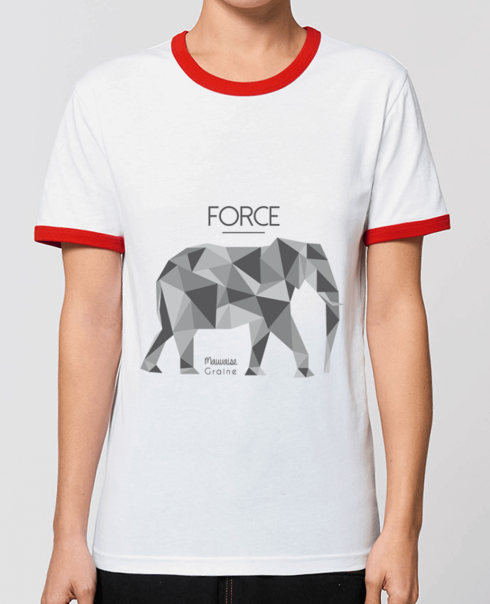 T-shirt Force elephant origami par Mauvaise Graine