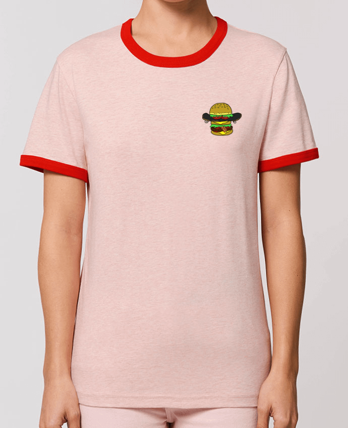 T-Shirt Contrasté Unisexe Stanley RINGER Skateburger por Salade