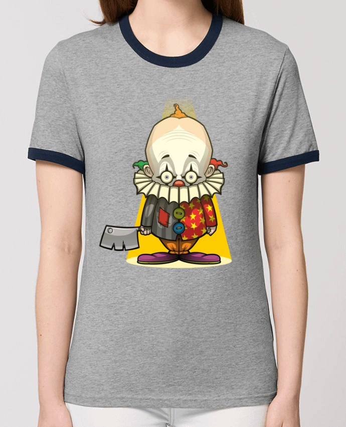 T-Shirt Contrasté Unisexe Stanley RINGER Choppy Clown por SirCostas