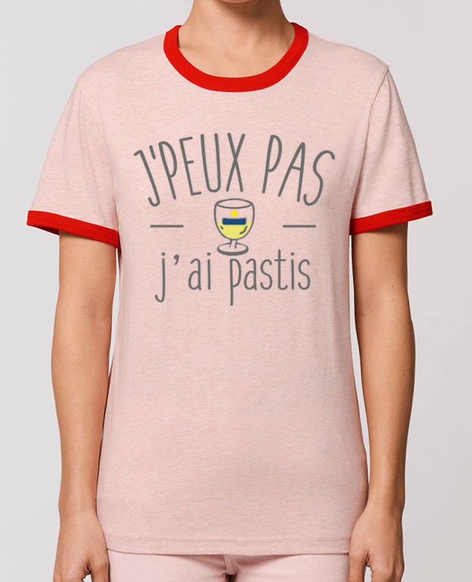 T-Shirt Contrasté Unisexe Stanley RINGER Je peux pas j'ai pastis by FRENCHUP-MAYO