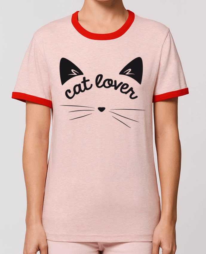 T-Shirt Contrasté Unisexe Stanley RINGER Cat lover by FRENCHUP-MAYO