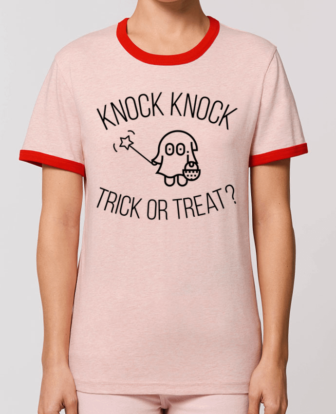 T-Shirt Contrasté Unisexe Stanley RINGER Knock Knock, Trick or Treat? by tunetoo