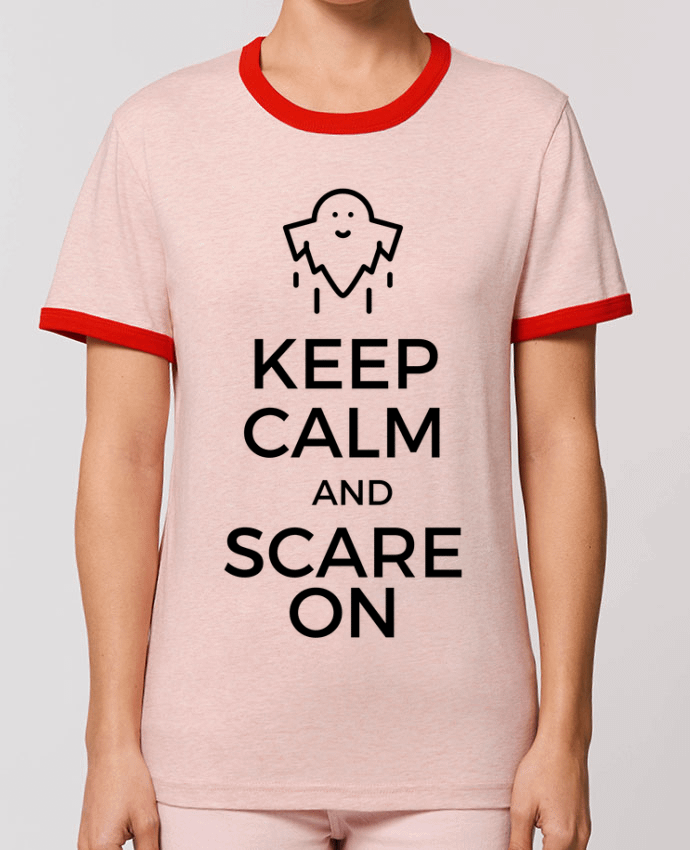 T-Shirt Contrasté Unisexe Stanley RINGER Keep Calm and Scare on Ghost by tunetoo