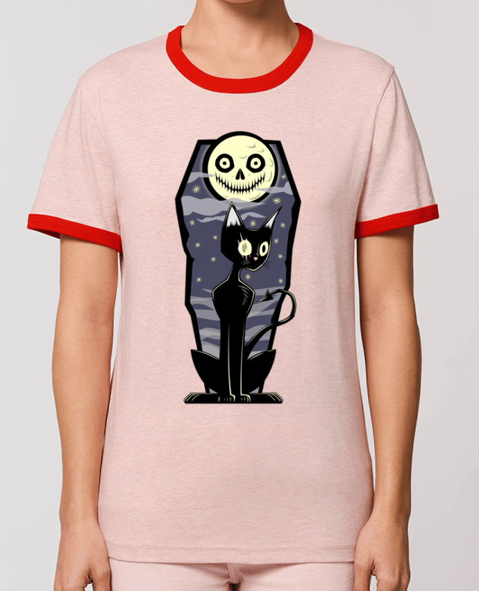 T-Shirt Contrasté Unisexe Stanley RINGER Coffin Cat by SirCostas