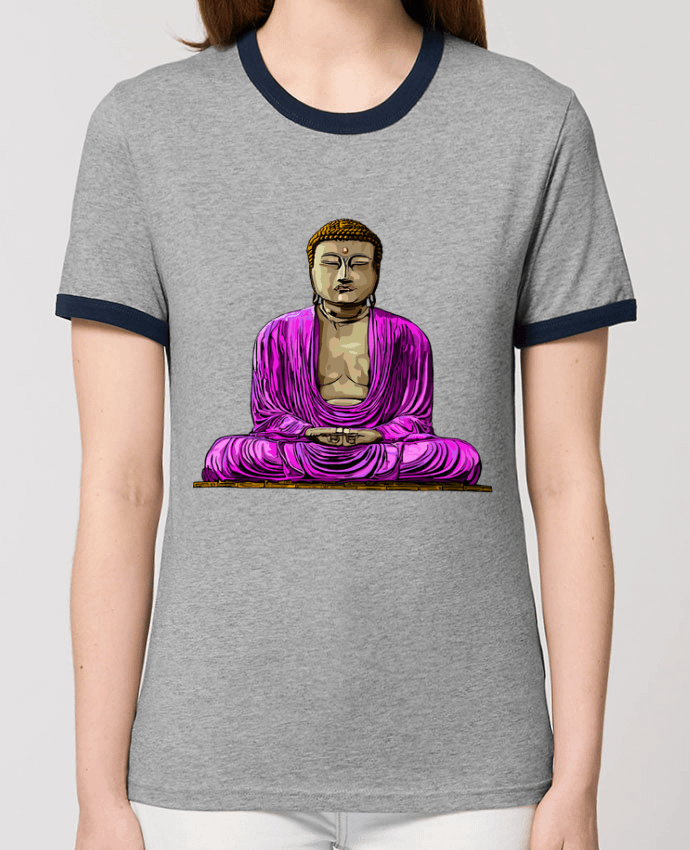 T-Shirt Contrasté Unisexe Stanley RINGER Bouddha Pop por Numartis