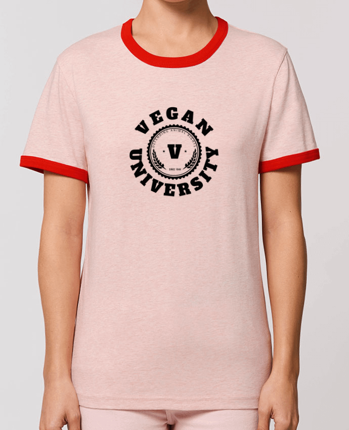 T-Shirt Contrasté Unisexe Stanley RINGER Vegan University por Les Caprices de Filles