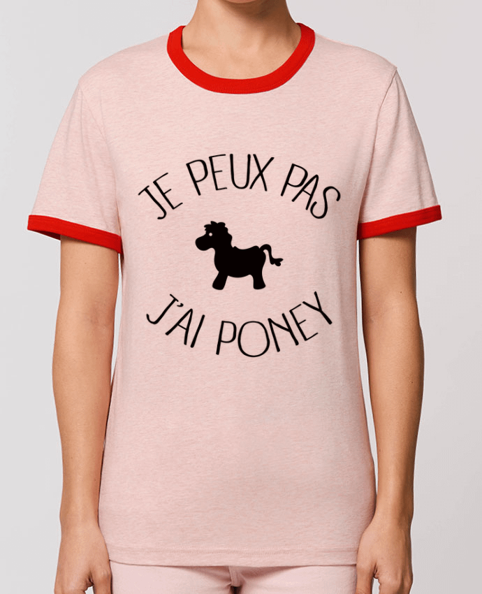 T-Shirt Contrasté Unisexe Stanley RINGER Je peux pas j'ai poney by Freeyourshirt.com