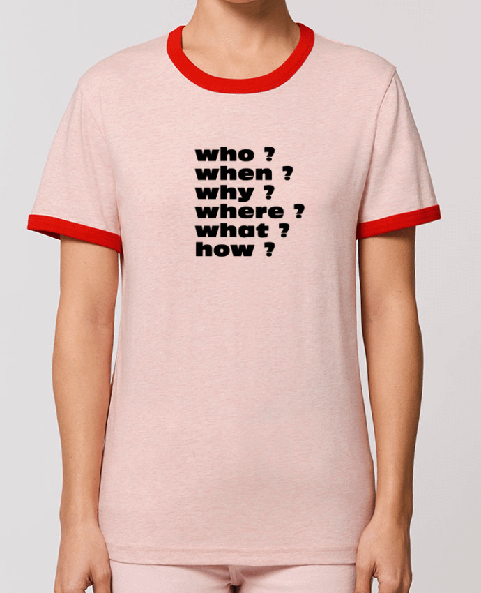 T-Shirt Contrasté Unisexe Stanley RINGER Questions by Les Caprices de Filles