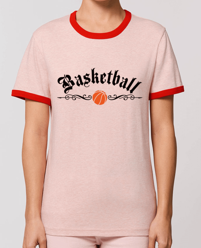 T-Shirt Contrasté Unisexe Stanley RINGER Basketball por Freeyourshirt.com