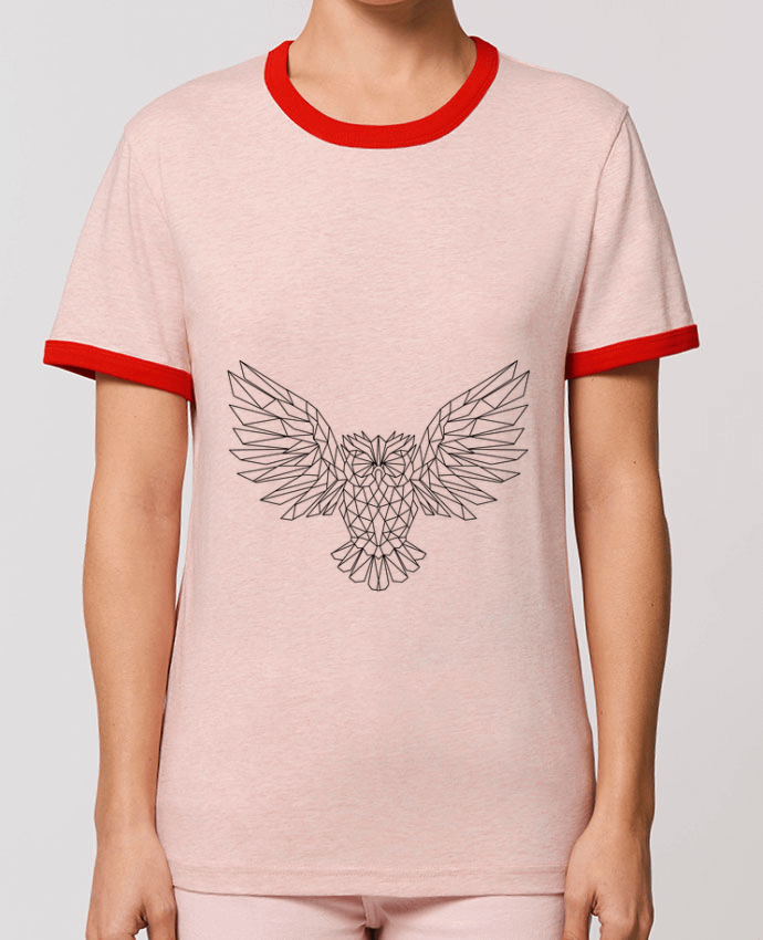 T-Shirt Contrasté Unisexe Stanley RINGER Geometric Owl by Arielle Plnd