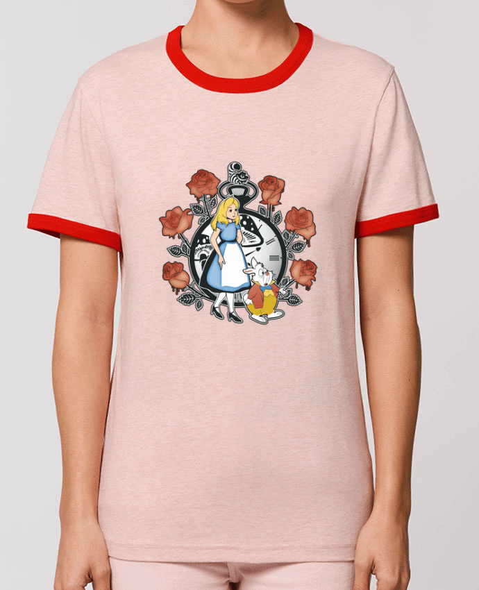T-Shirt Contrasté Unisexe Stanley RINGER Time for Wonderland por Kempo24