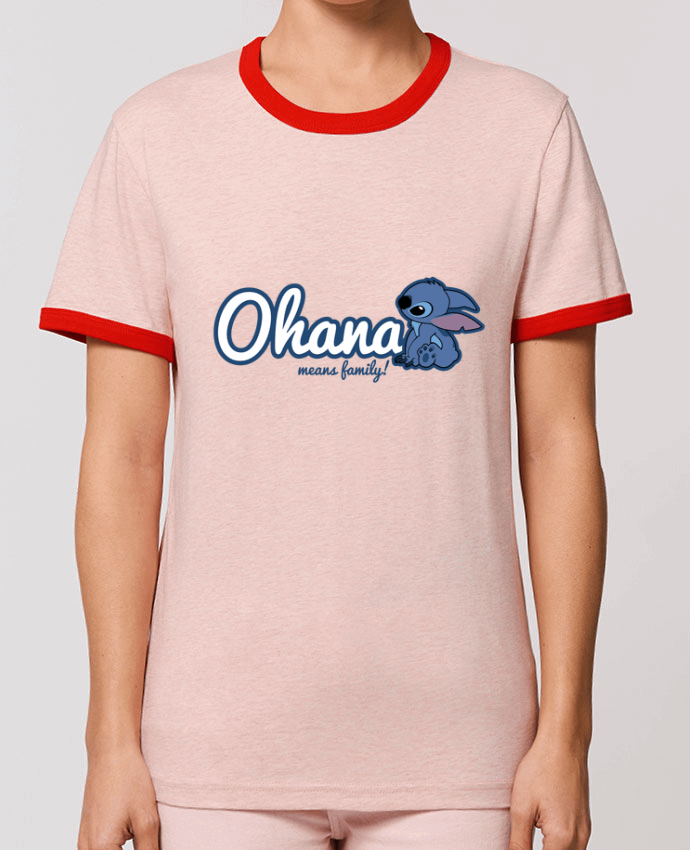 T-Shirt Contrasté Unisexe Stanley RINGER Ohana means family by Kempo24