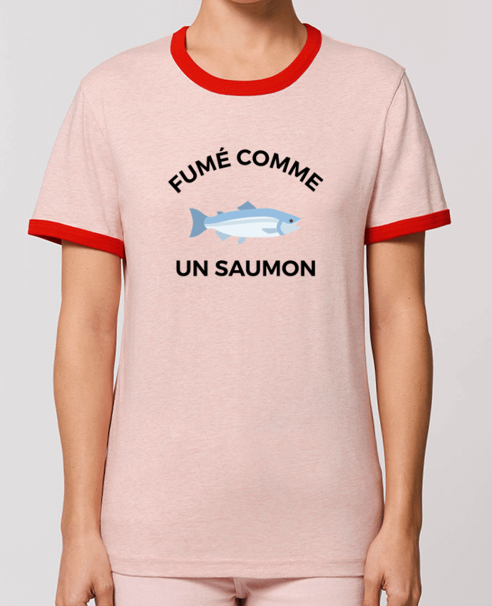 T-Shirt Contrasté Unisexe Stanley RINGER fumé comme un saumon by Ruuud