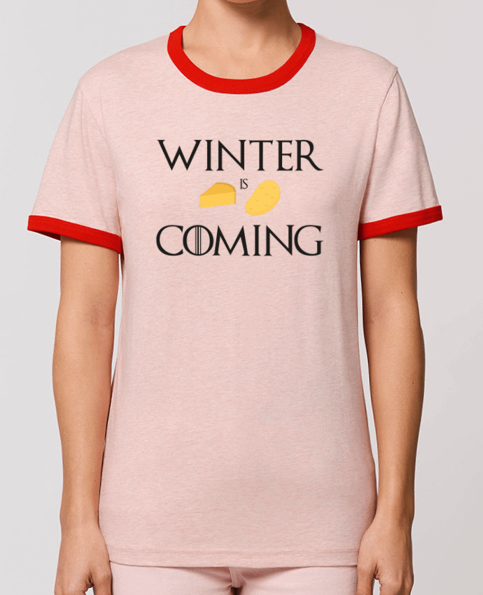 T-Shirt Contrasté Unisexe Stanley RINGER Winter is coming por Ruuud