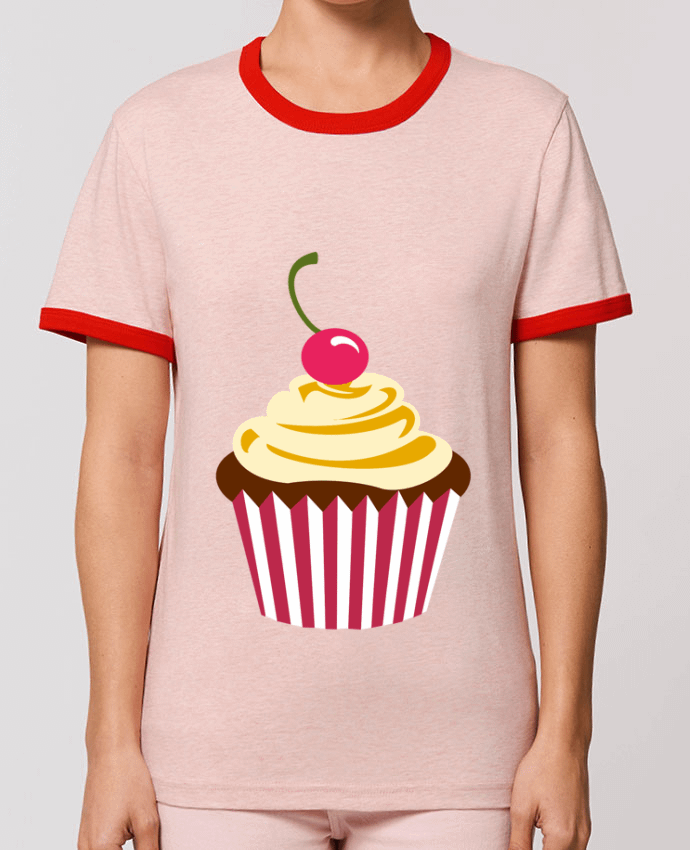 T-Shirt Contrasté Unisexe Stanley RINGER Cupcake by Crazy-Patisserie.com
