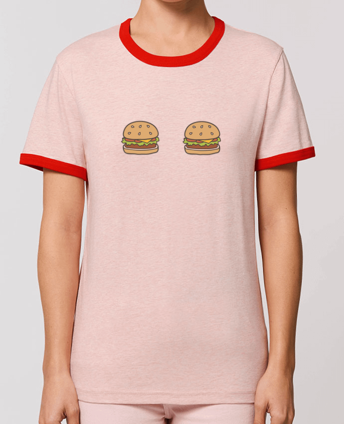 T-Shirt Contrasté Unisexe Stanley RINGER Hamburger by Bichette