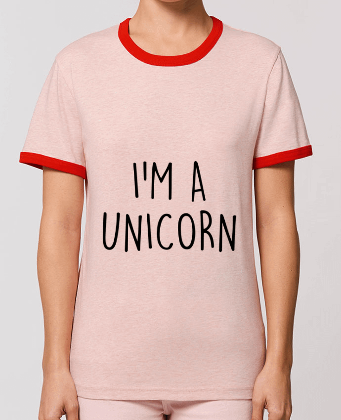 T-Shirt Contrasté Unisexe Stanley RINGER I'm a unicorn por Bichette