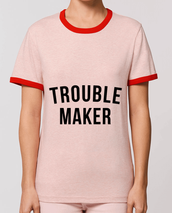 T-Shirt Contrasté Unisexe Stanley RINGER Trouble maker by Bichette
