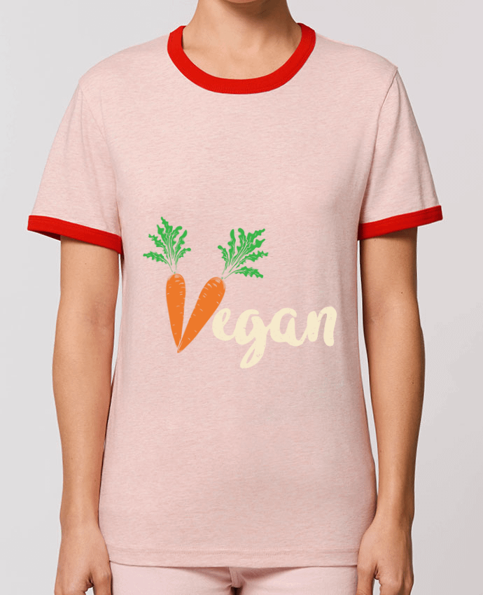 T-Shirt Contrasté Unisexe Stanley RINGER Vegan carrot by Bichette