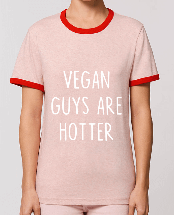 T-Shirt Contrasté Unisexe Stanley RINGER Vegan guys are hotter by Bichette