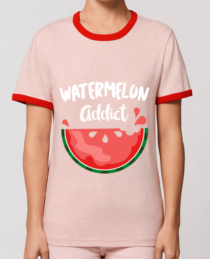 T-Shirt Contrasté Unisexe Stanley RINGER Watermelon addict por Bichette