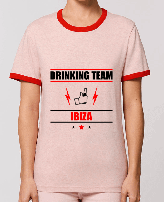 T-Shirt Contrasté Unisexe Stanley RINGER Drinking Team Ibiza por Benichan