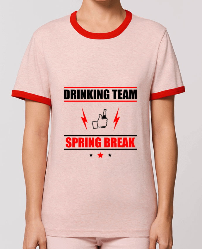 T-Shirt Contrasté Unisexe Stanley RINGER Drinking Team Spring Break by Benichan