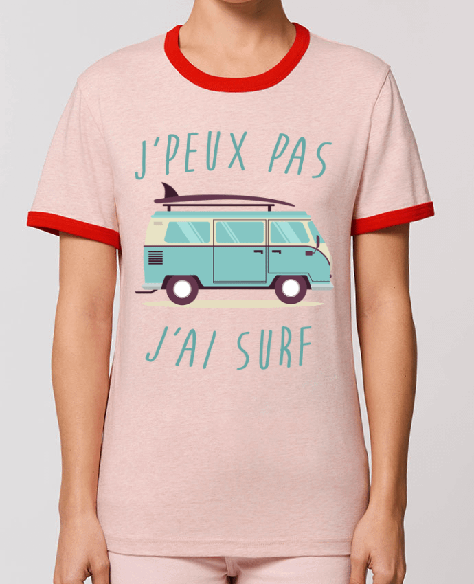 T-Shirt Contrasté Unisexe Stanley RINGER Je peux pas j'ai surf by FRENCHUP-MAYO