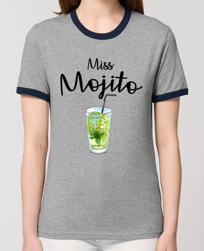 T-Shirt Contrasté Unisexe Stanley RINGER Miss Mojito por FRENCHUP-MAYO