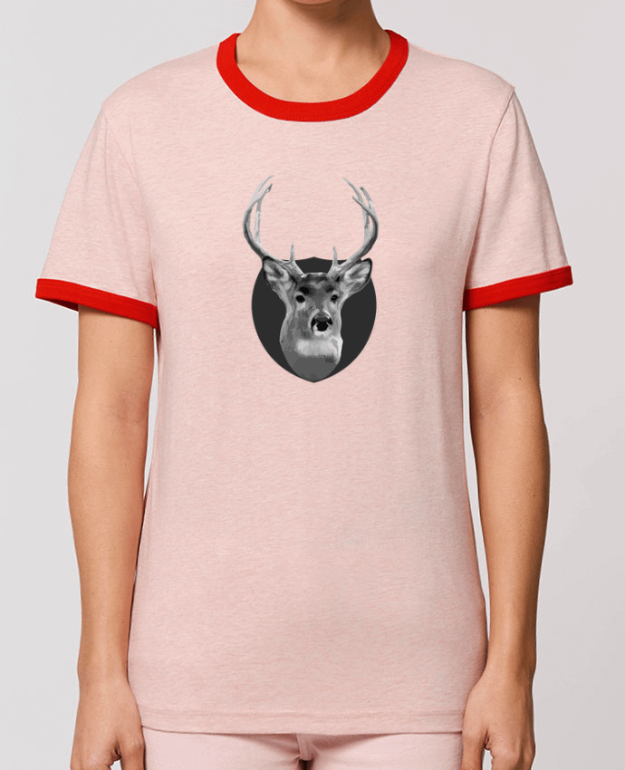 T-Shirt Contrasté Unisexe Stanley RINGER Cerf por justsayin