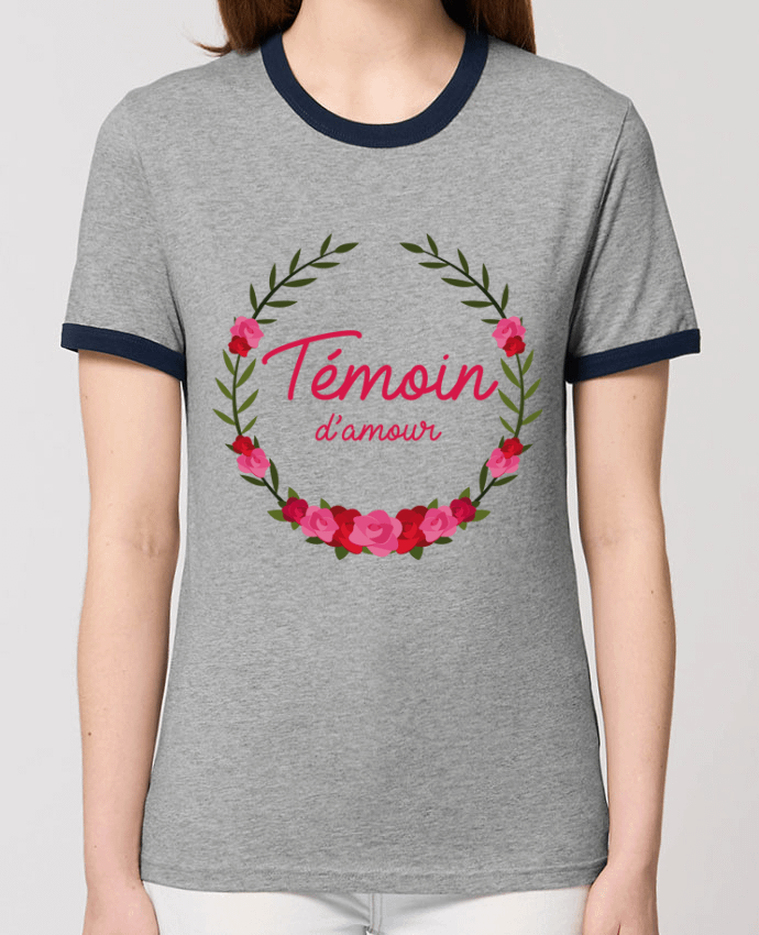 T-Shirt Contrasté Unisexe Stanley RINGER Témoin d'amour por FRENCHUP-MAYO