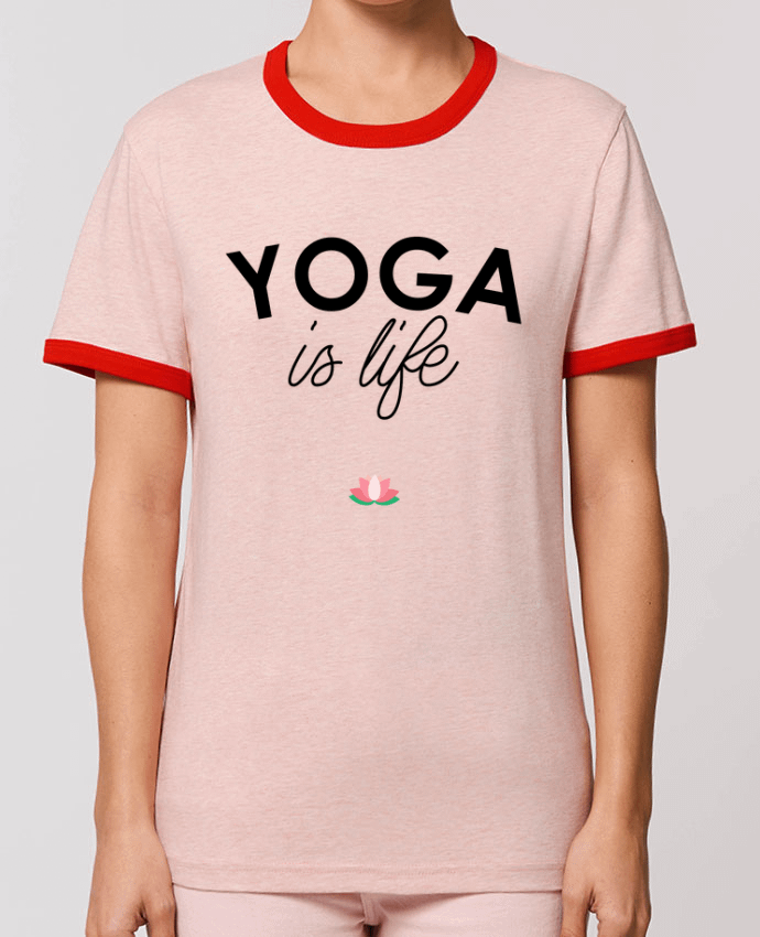 T-Shirt Contrasté Unisexe Stanley RINGER Yoga is life by tunetoo