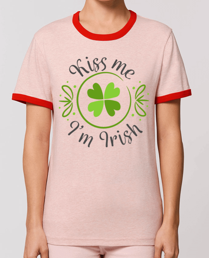 T-Shirt Contrasté Unisexe Stanley RINGER Kiss me I'm Irish by tunetoo