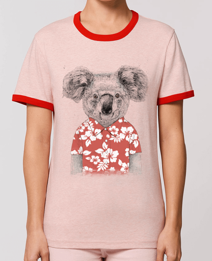 T-Shirt Contrasté Unisexe Stanley RINGER Summer koala por Balàzs Solti