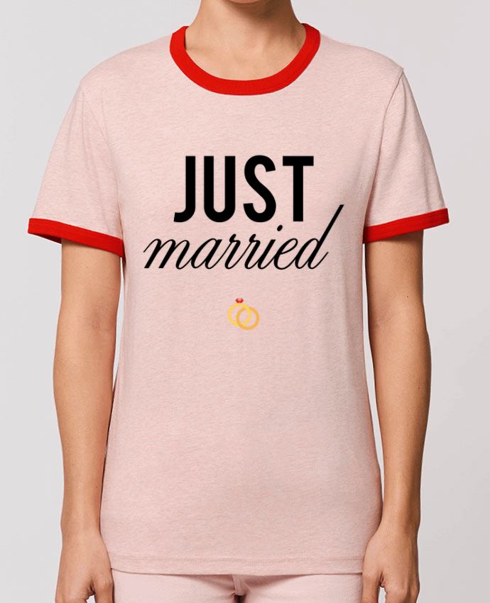 T-Shirt Contrasté Unisexe Stanley RINGER Just married by tunetoo