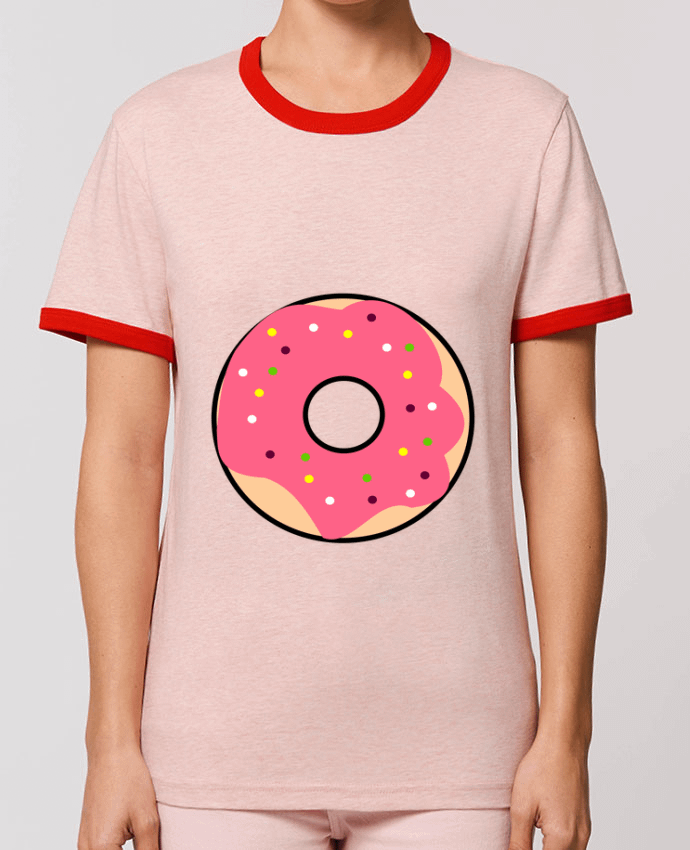 T-Shirt Contrasté Unisexe Stanley RINGER Donut Rose by K-créatif