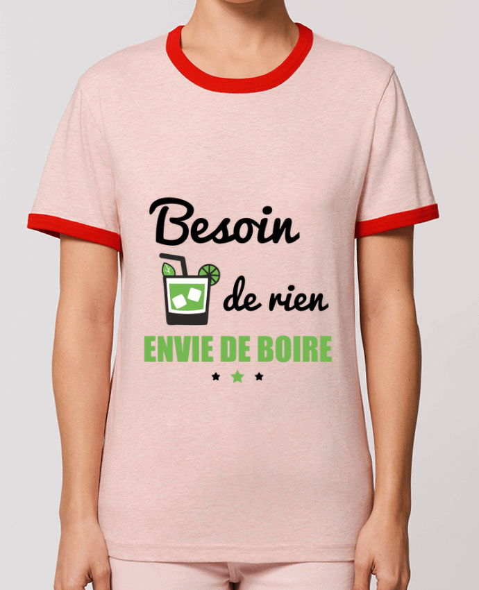 T-Shirt Contrasté Unisexe Stanley RINGER Besoin de rien, envie de boire by Benichan