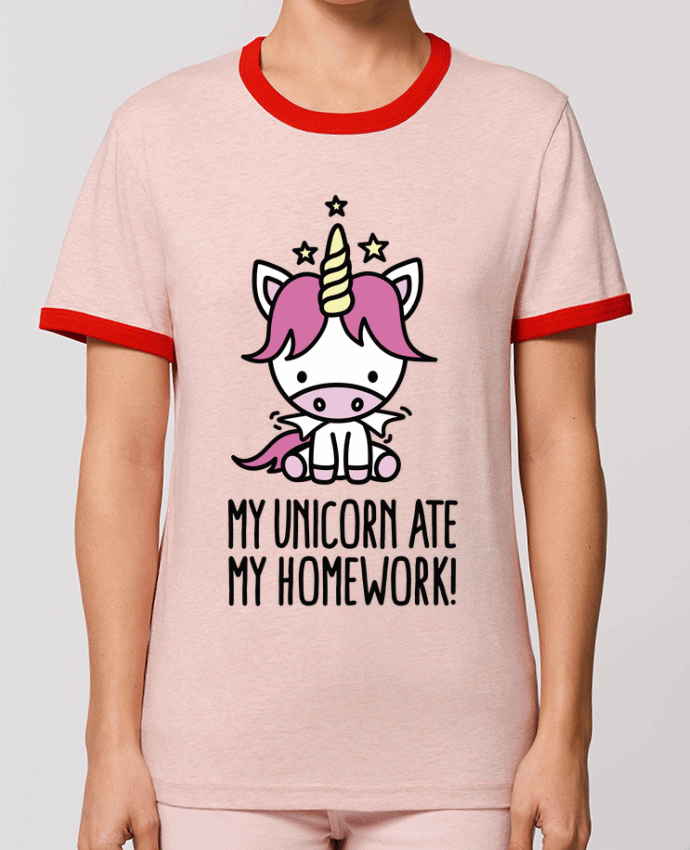 T-Shirt Contrasté Unisexe Stanley RINGER My unicorn ate my homework by LaundryFactory