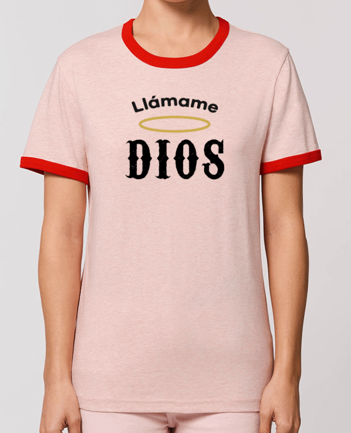 T-Shirt Contrasté Unisexe Stanley RINGER Llámame Dios by tunetoo