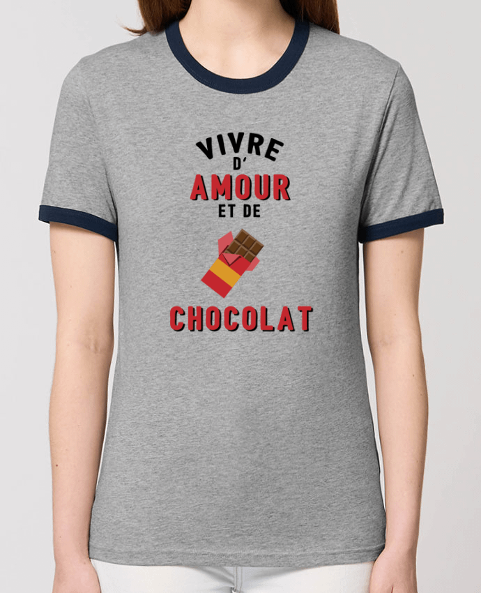 T-shirt Vivre d'amour et de chocolat par tunetoo