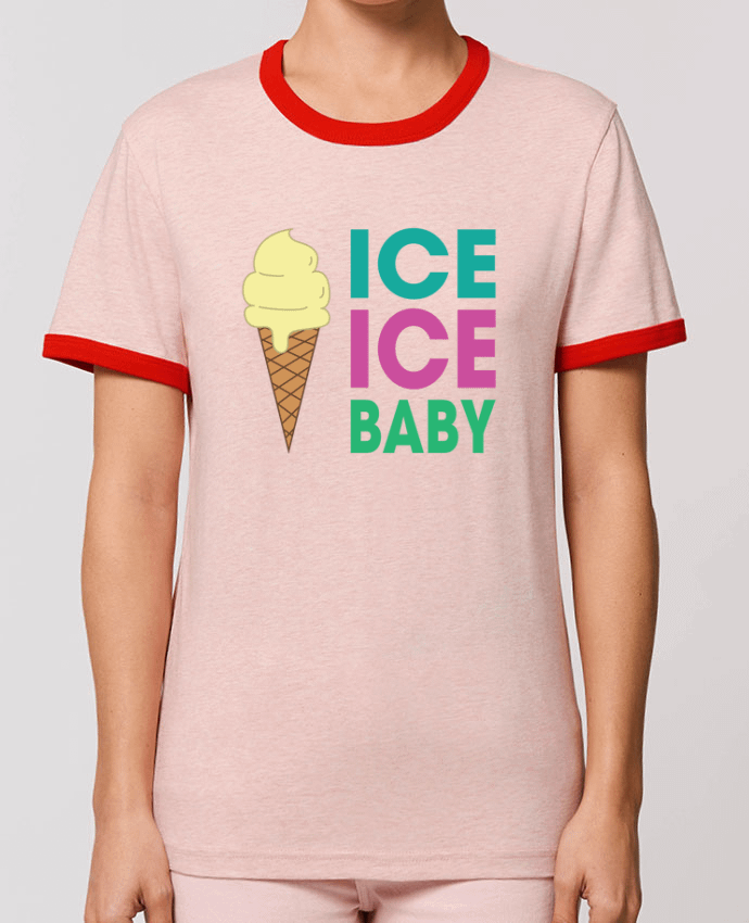 T-Shirt Contrasté Unisexe Stanley RINGER Ice Ice Baby por tunetoo