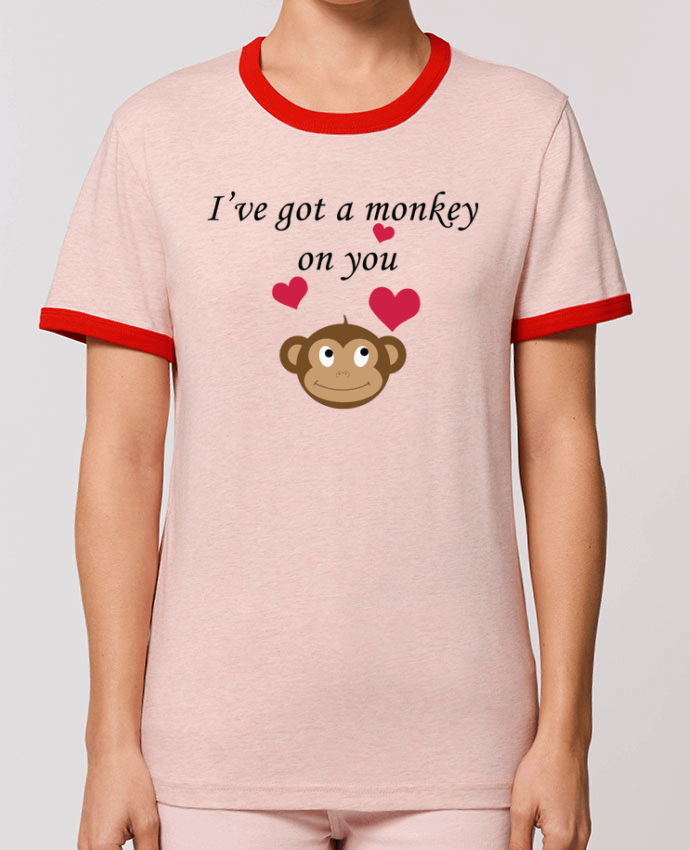T-Shirt Contrasté Unisexe Stanley RINGER I've got a monkey on you por tunetoo