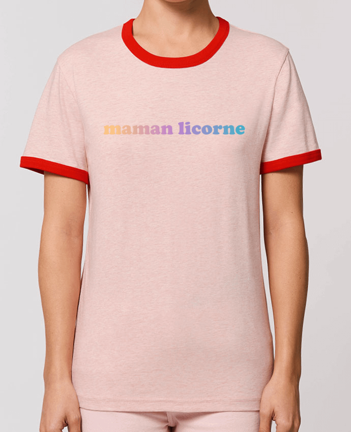 T-Shirt Contrasté Unisexe Stanley RINGER Maman licorne by arsen