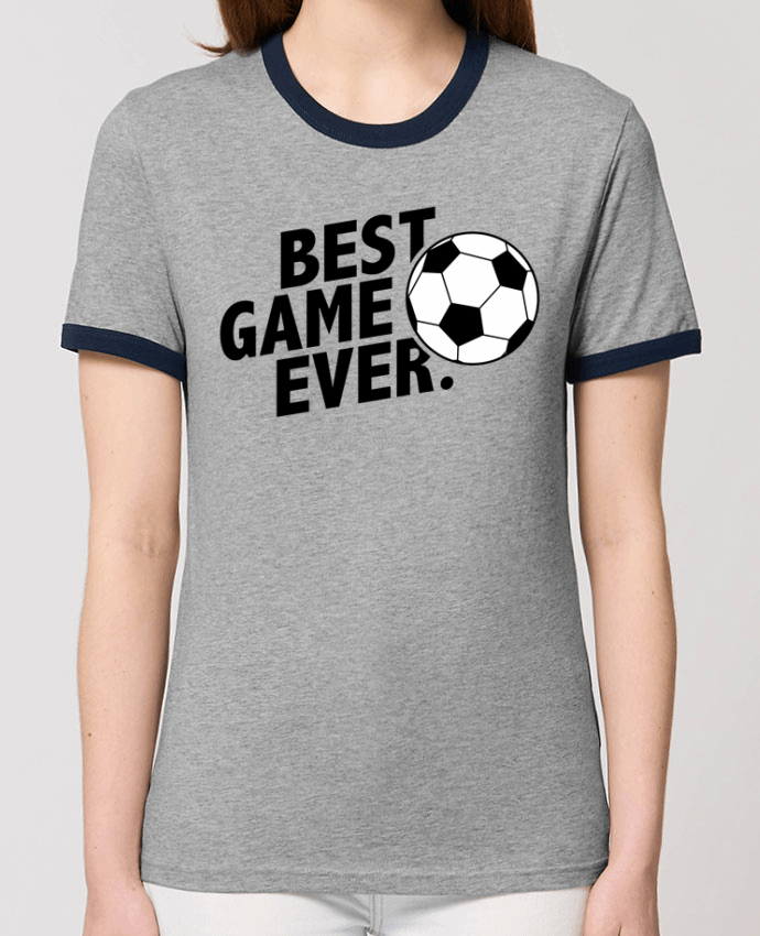 T-Shirt Contrasté Unisexe Stanley RINGER BEST GAME EVER Football por tunetoo