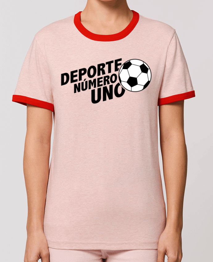 T-Shirt Contrasté Unisexe Stanley RINGER Deporte Número Uno Futbol by tunetoo