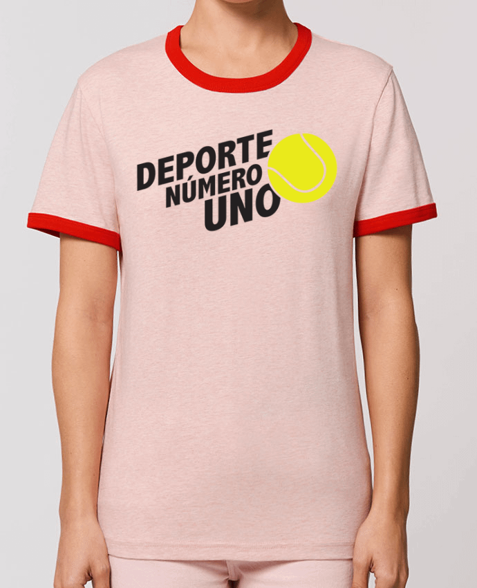 T-Shirt Contrasté Unisexe Stanley RINGER Deporte Número Uno Tennis by tunetoo
