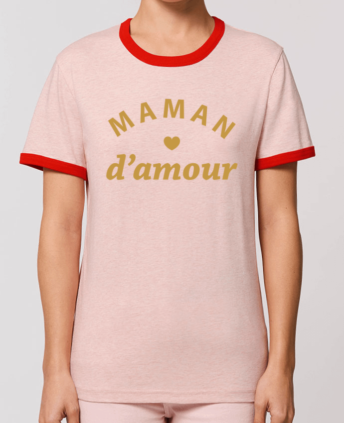 T-Shirt Contrasté Unisexe Stanley RINGER Maman d'amour por arsen