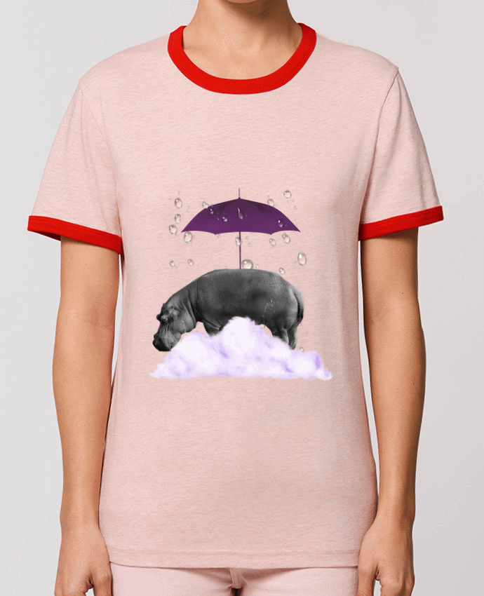 T-Shirt Contrasté Unisexe Stanley RINGER hippopotame by popysworld