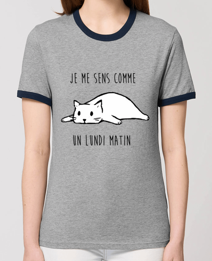 T-shirt chat - je me sens comme un lundi matin par DesignMe